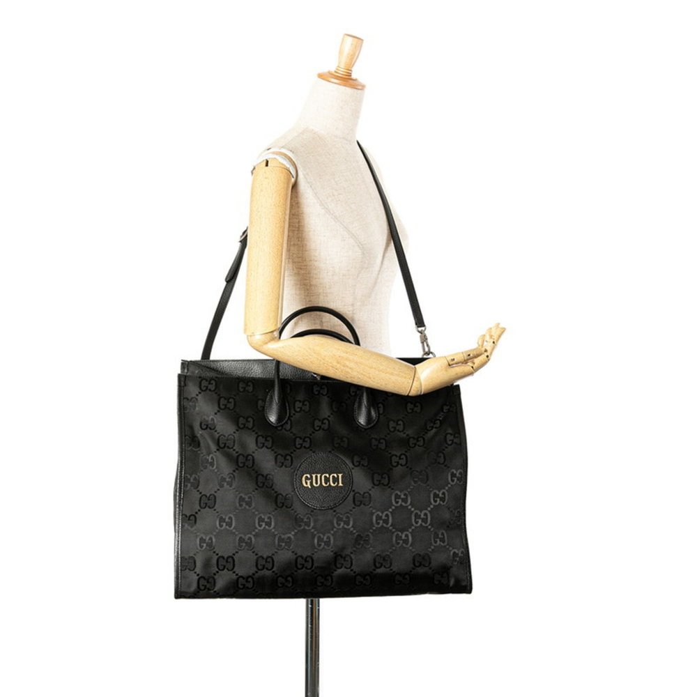 Gucci GG Nylon Off the Grid Tote Bag/Shoulder Bag, 2-Way, 630353, Black, Nylo... - Picture 10 of 10